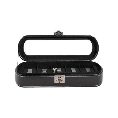 COFANETTO PORTA OROLOGI FRIEDRICH23 5 POSTI OVALE NERO ART. 26106-2
