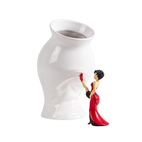 Vase mit Harzstatue „Circus Lucy“, 28 x 17,5 x 28,5 cm, Seletti, Art. 09927