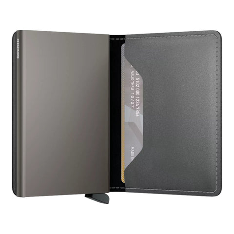 PORTAFOGLIO SLIMWALLET MATTE SATIN STEEL SMS-STEEL GREY SECRID