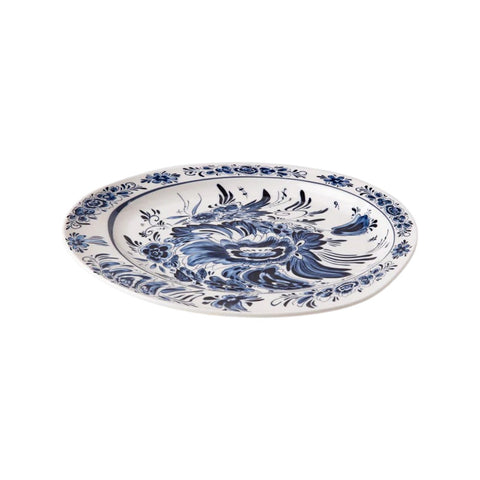 KLASSISCHER FLACHER TELLER AUF SÄURE Cm.28 - HOLLANDIA BLUMEN ART 11205 SELETTI