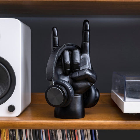HEADPHONE STAND ROCK ON BLACK LUCKIES