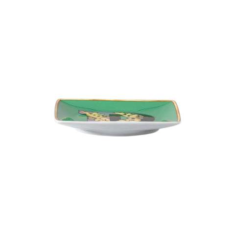 PIATTINO QUADRATO 15253 HOLIDAY ALPHABET D VERSACE 403684 GREEN ROSENTHAL
