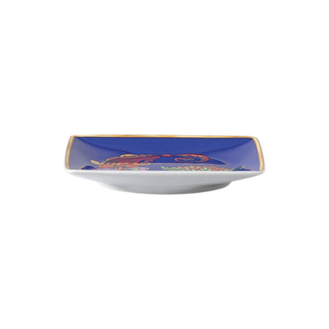 PIATTINO QUADRATO 15253 HOLIDAY ALPHABET C VERSACE 403687 BLUE ROSENTHAL
