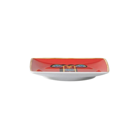 PIATTINO QUADRATO 15253 HOLIDAY ALPHABET I VERSACE 403689 RED ROSENTHAL