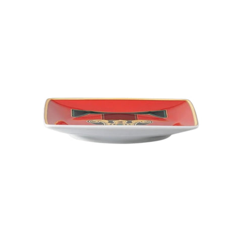 PIATTINO QUADRATO 15253 HOLIDAY ALPHABET T VERSACE 40700 RED ROSENTHAL