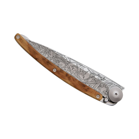 COLTELLINO TASCABILE TITANIUM JUNIPER WOOD ART NOUVEAU ART. 1CB000014 DEEJO