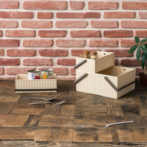 SCATOLA STORAGE BOX S ART. 235118 LIGHT GREY OMNIOFFRE HACHIMAN