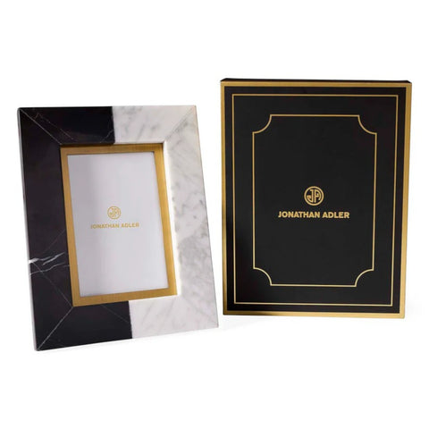 CORNICE CANAAN FRAME MARBLE ART. 35178 BLACK/WHITE JONATHAN ADLER