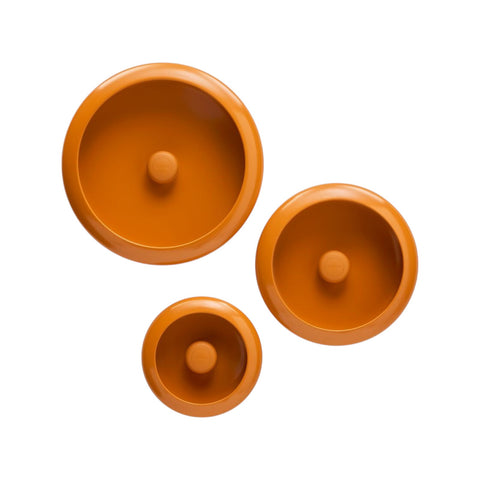 SET 3 LAMPADE DA PARETE OLOHA TRIO 107335 ARANCIO FATBOY