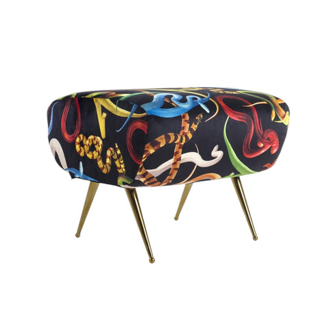 POUF SHIT 51X46 H 42 16102 SELETTI SCHWARZ