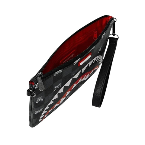 CROSSOVER CLUTCH GRAY PEEKING CHARACTER ART. 910B8915NSZ SPRAYGROUND