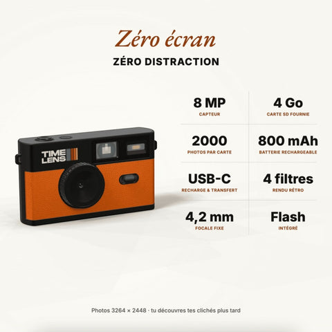 FOTOCAMERA ART. TL0109 MARRON TIME LENS