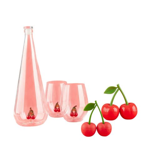 SET 2 BICCHIERI BOTANICAL CHERRY 28125 ROSSO BALVI