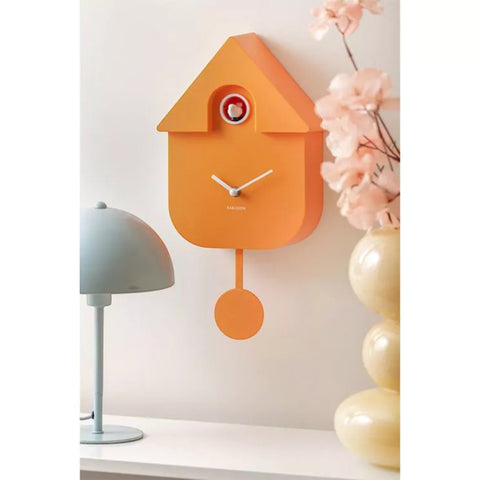 OROLOGIO WALL COLCK MODERN CUCKOO ABS KA5768OR KARLSSON BRIGH ORANGE