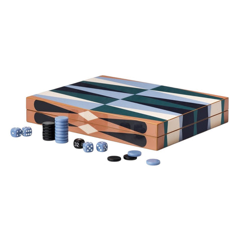 LACKIERTES BACKGAMMON-SPIEL PW00722 PRINTWORKS MEHRFARBIG