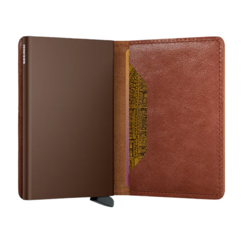 VINTAGE SLIMWALLET GELDBÖRSE COGNAC-BRAUN SECRID BRAUN