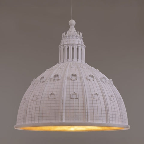 LAMPADARIO SELETTI IN RESINA CUPOLONE 45H 47 BIANCO 07967