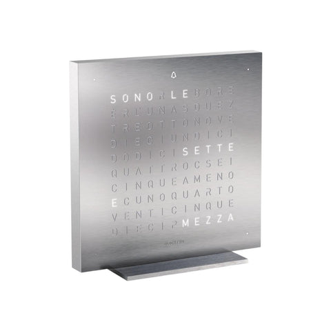 QLOCKTWO TOUCH 13,5X13,5 CM VOLLMETALL