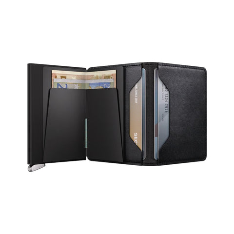 PREMIUM SLIMWALLET EMBOSS LINES BLACK SECRID