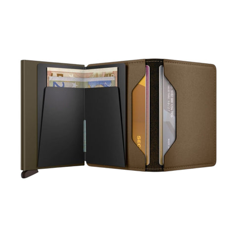 PORTAFOGLIO SLIMWALLET MATTE SATIN SMS-BRONZE BROWN SECRID