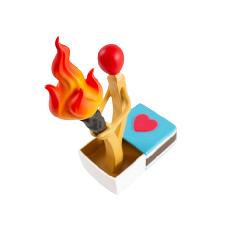 OGGETTO IN RESINA BURNING LOVE CM. 19,2 8,80 H 26,70 ART. 09019 SELETTI