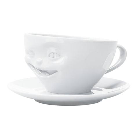 TAZZA COFFEE CUP WINKING T014801 TASSEN WHITE