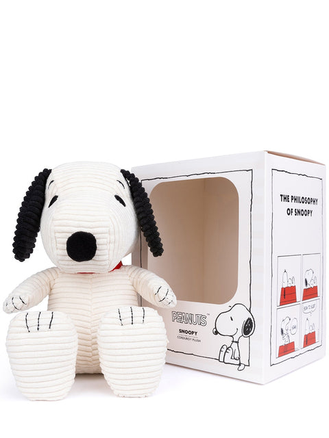SNOOPY ECO COUDUROY IN GIFTBOX 27CM - 11'' WHITE