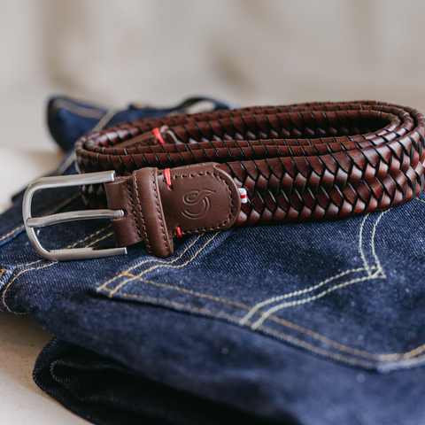 ORIGINAL ROMA LEDERGÜRTEL LMROMBRO105 LA BOUCLE BRAUN