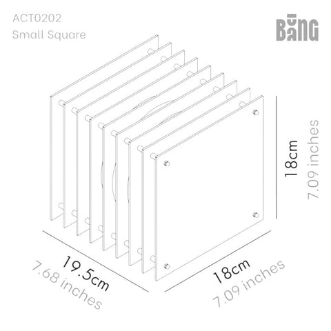 LAMPADA LOP SMALL SQUARE ACRYLIC ACT0202-CE-BLUE BANG