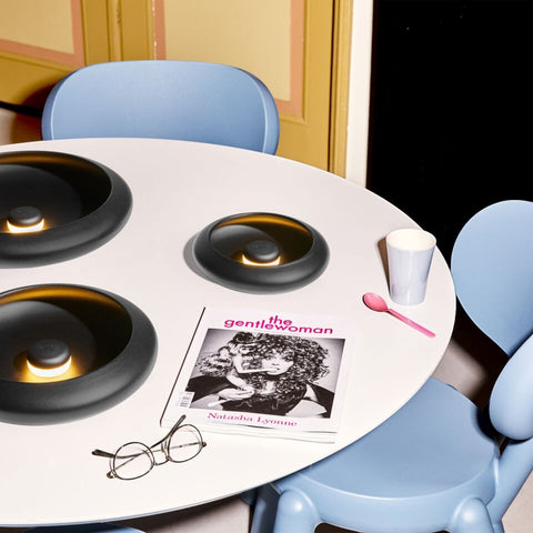 SET 3 LAMPADE DA PARETE OLOHA TRIO 107332 BLACK FATBOY