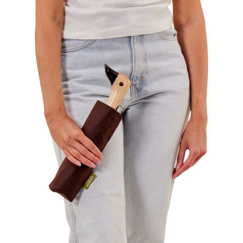 OMBRELLO ORIGINAL DUCK HEAD BOWN BROWN COMPACT