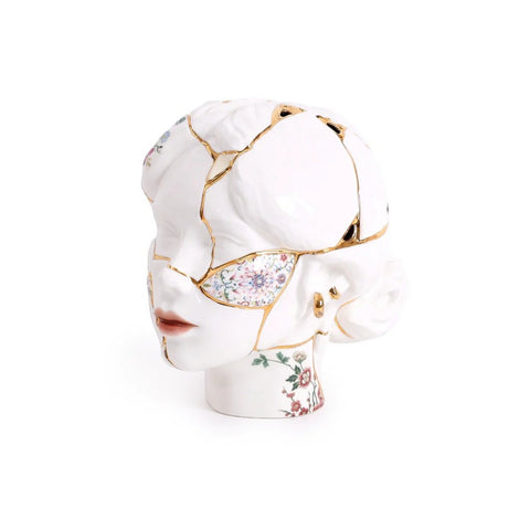 VASO IN PORCELLANA KINTSUGI HEAD SHE  09946  SELETTI