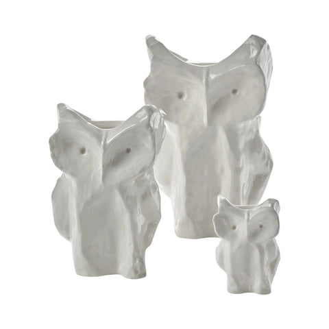 VASO OWL L B7325003-001 WHITE SERAX