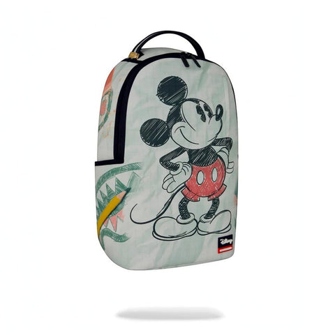 DISNEY OLD SCHOOL MICKEY SKETCH RUCKSACK 910B9128NSZ GREEN SPRAYGROUND