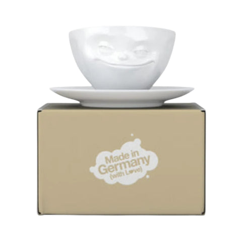 TAZZA COFFEE CUP GRINNING T014101 TASSEN WHITE