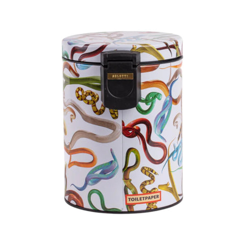 PATTUMIERA METALLO-PLASTICA TOILETPAPER SNAKES H27,5 13446 SELETTI