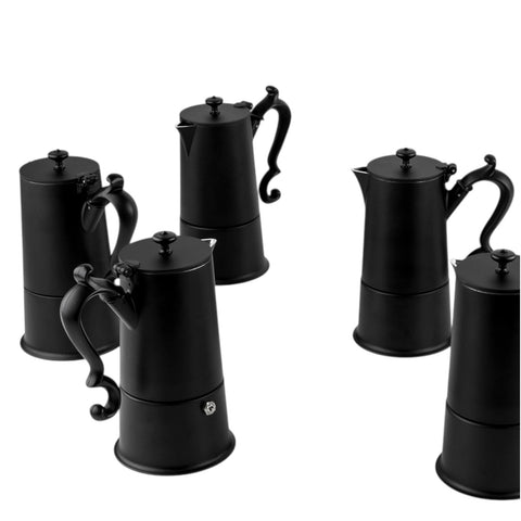 CAFFETTIERA 4 TAZZE LADY ANNE ART. LA21304B KNINDUSTRIE BLACK