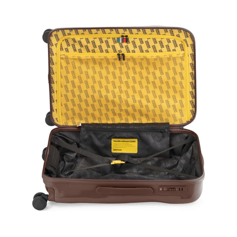 TROLLEY CRASH BAGGAGE LARGE TONE ON TONE CB193 CHOCOLATE