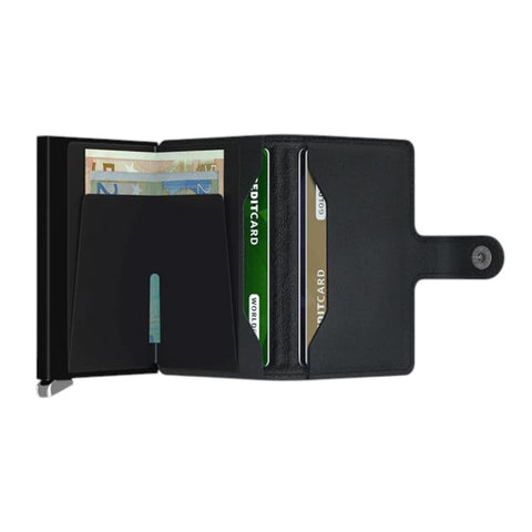 PORTAFOGLIO PREMIUM MINIWALLET EMBOSS LINES MEI-BLACK SECRID