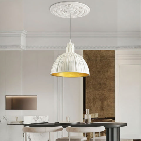 LAMPADARIO SELETTI IN RESINA CUPOLONE 45H 47 BIANCO 07967