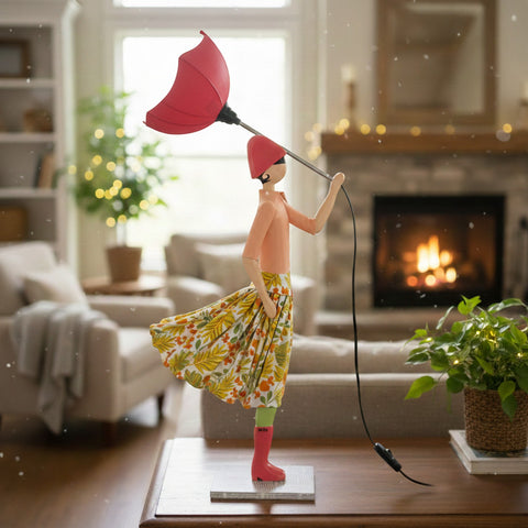 LAMPADA LITTLE GIRL NAIROUGE PARALUME ROSSO SKITSO