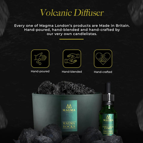 PROFUMATORE D'AMBIENTE MAGMA VULCANIC ROCK M035 GREEN MAGMA LONDON