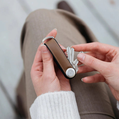 PORTACHIAVI HYBRID LEATHER KHL3-ACN-111 ORBITKEY ACORN, BROWN