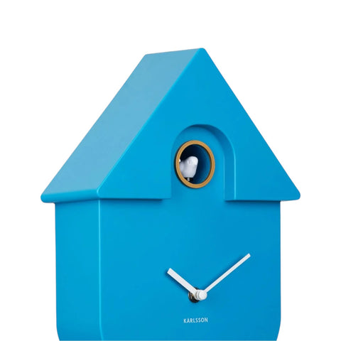 OROLOGIO WALL CLOCK MODERN CUCKOO ART. KA5768BB BRIGHT BLUE