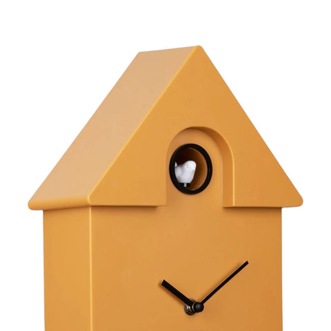 OROLOGIO WALL CLOCK MODERN CUCKOO ART. KA5768YE OCHRE YELLOW