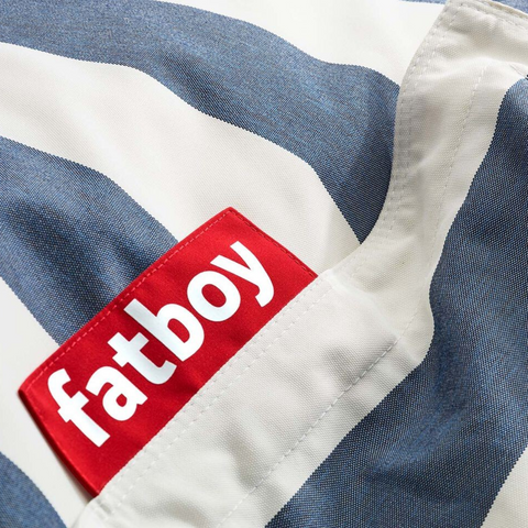 POLTRONA SACCO ORIGINAL OUTDOOR 104558 STRIPE OCEAN BLUE FATBOY