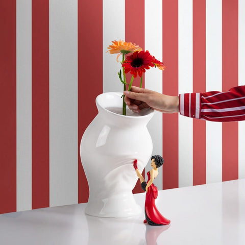 Vase mit Harzstatue „Circus Lucy“, 28 x 17,5 x 28,5 cm, Seletti, Art. 09927