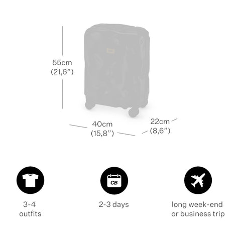 TROLLEY CRASH BAGGAGE SHARE 2.0 CB401 B01 CLEAR BLACK