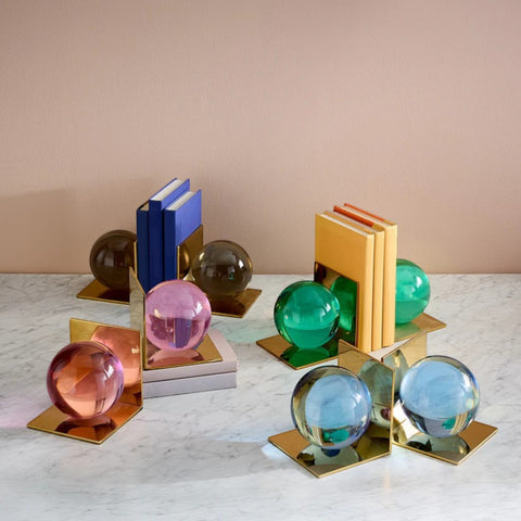 FERMALIBRI GLOBO BOOKEND SET ART. 29844 GREEN JONATHAN ADLER