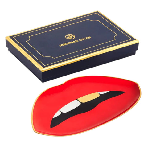 VASSOIO PORTAOGGETTI LIPS TRINKET TRAY ART. 27754 RED JONATHAN ADLER